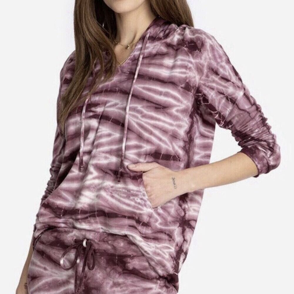 Johnny Was Calme Pullover Hoodie Sweatshirt Size M Tie Dye